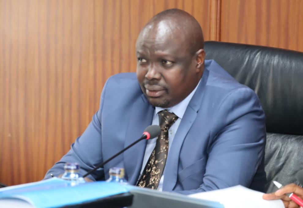 Committee Chairperson Hon. David Pkosing during the meeting.