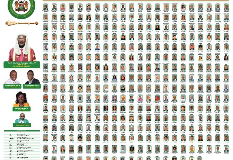 13TH PARLIAMENT NATIONAL ASSEMBLY CHART