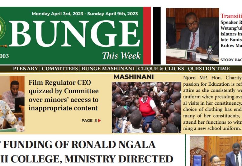 BUNGE THIS WEEK